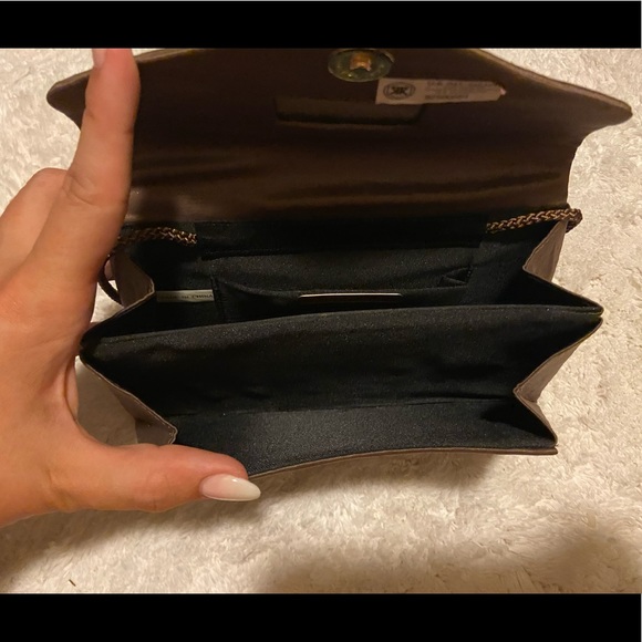 Valerie Stevens - brown satin handbag/shoulder bag - Picture 2 of 3